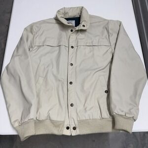 Vintage Lacoste Lightweight Tan Harrington Jacket Size Small soft interior